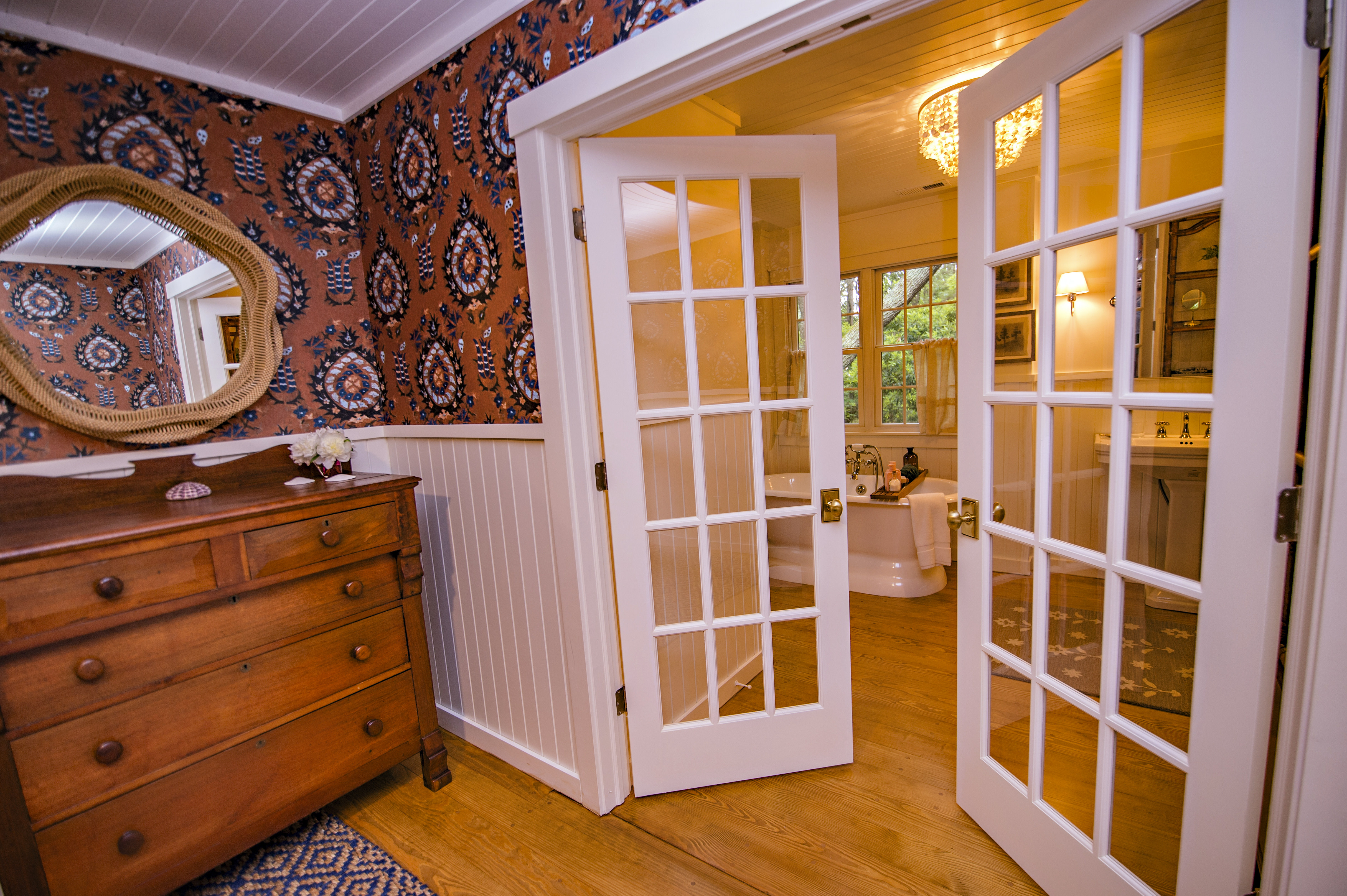 Bedroom to bathroom